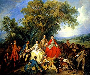 300x250 Picnic After The Hunt In The Woods Wealth People - After The Hunt Painting