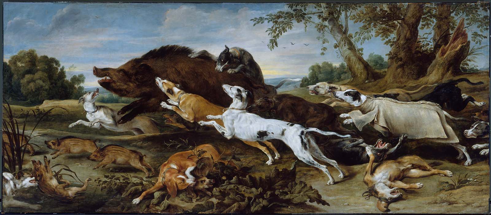 1600x702 Boar Hunt Museum Of Fine Arts, Boston - After The Hunt Painting