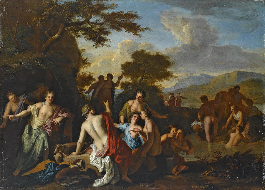 900x645 Diana And Her Nymphs Resting After The Hunt Painting By Gerard Hoet - After The Hunt Painting