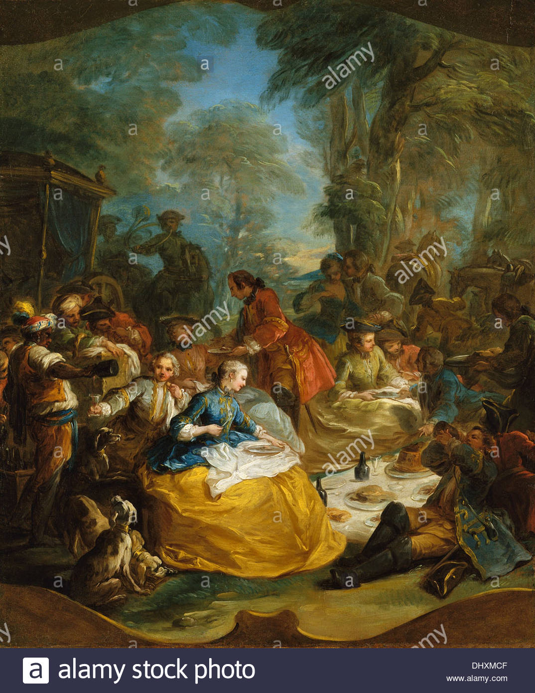 1074x1390 The Picnic After The Hunt - After The Hunt Painting