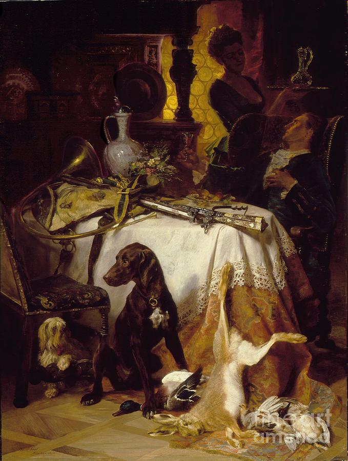 679x900 After The Hunt Painting By Celestial Images - After The Hunt Painting