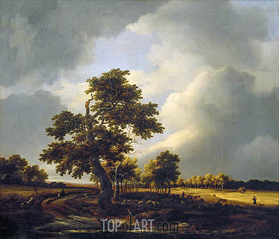 400x343 Landscape With Shepherds And Peasants (After The Storm) Ruisdael - After The Storm Painting