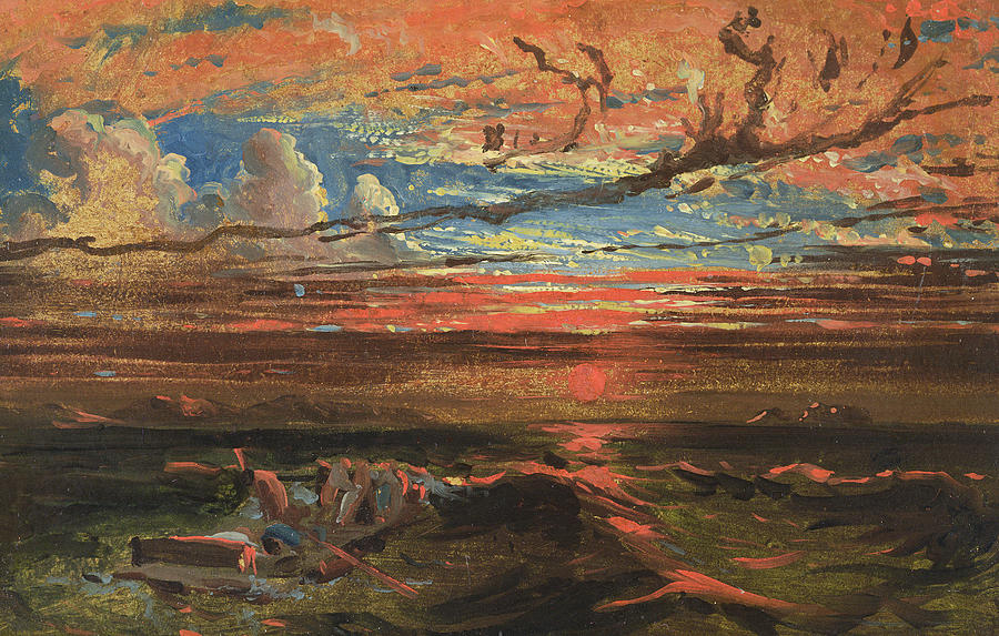 900x573 Sunset At Sea After A Storm Painting By Francis Danby - After The Storm Painting