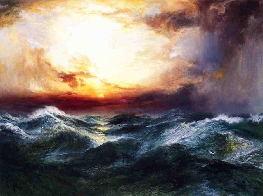 900x672 Thomas Moran Sunset After A Storm Painting Best Paintings For Sale - After The Storm Painting