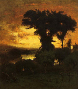 263x300 Afterglow By George Inness, Handmade Oil Painting Reproduction 30 - Afterglow Painting