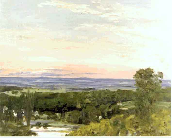 709x570 Valuable Watts And Clausen Paintings Recovered - Afterglow Painting