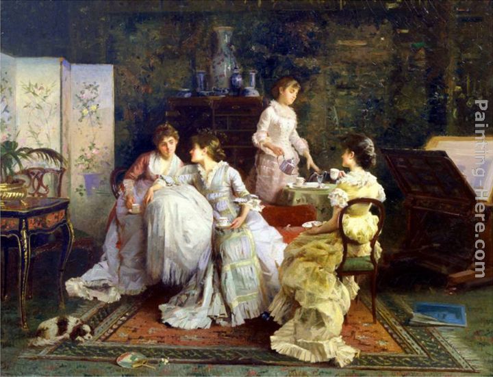 720x551 Alexander Rossi Afternoon Tea Painting Anysize 50% Off - Afternoon Tea Painting