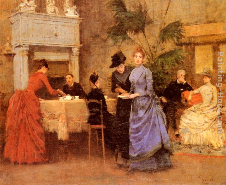 720x588 Francisco Miralles Afternoon Tea Painting Anysize 50% Off - Afternoon Tea Painting