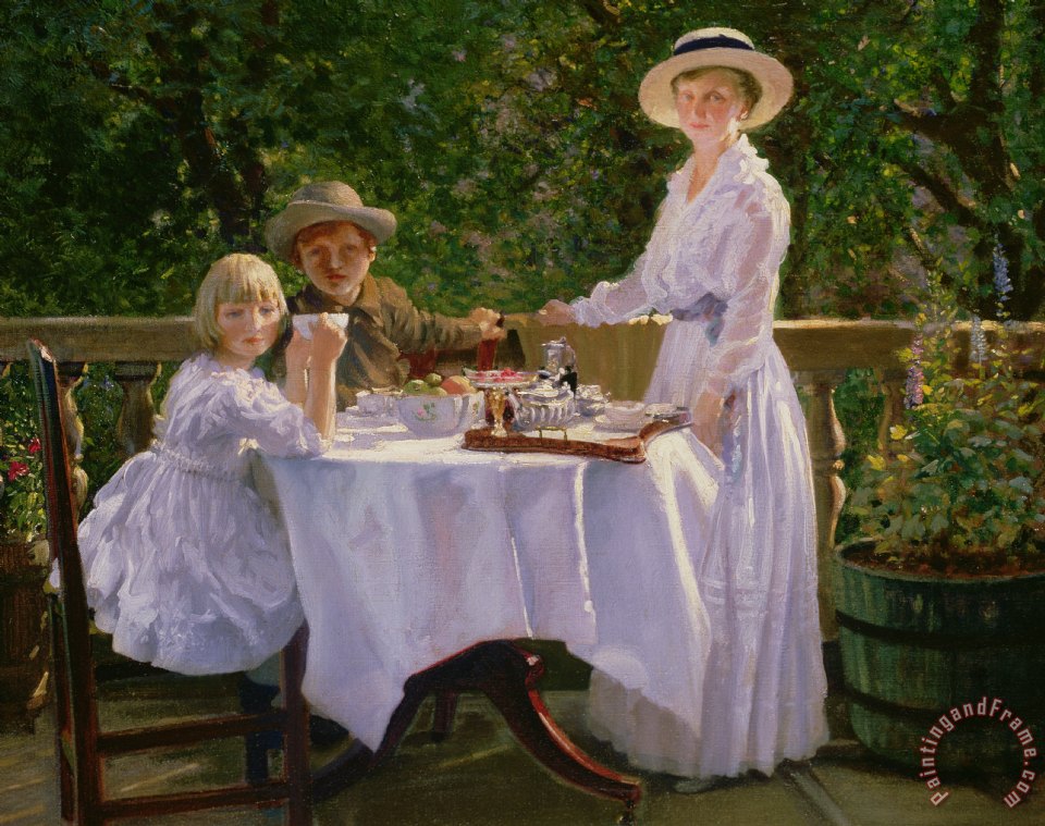 960x759 Thomas Barrett Summer Afternoon Tea Painting - Afternoon Tea Painting