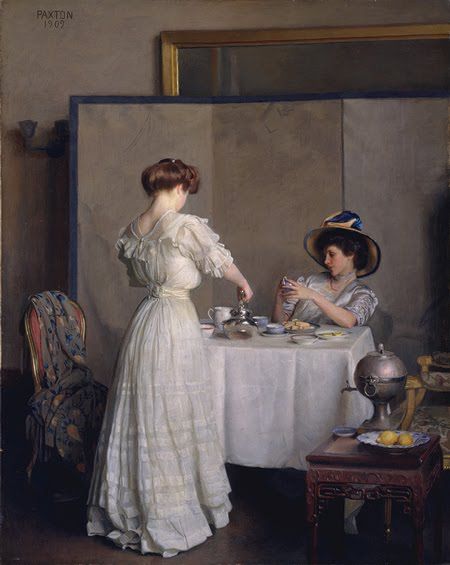 450x565 To Avoid A Sense Of Confusion Etiquette Tips From 1906 Teas - Afternoon Tea Painting