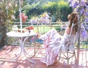 300x231 Afternoon Tea In An English Country Garden - Afternoon Tea Painting