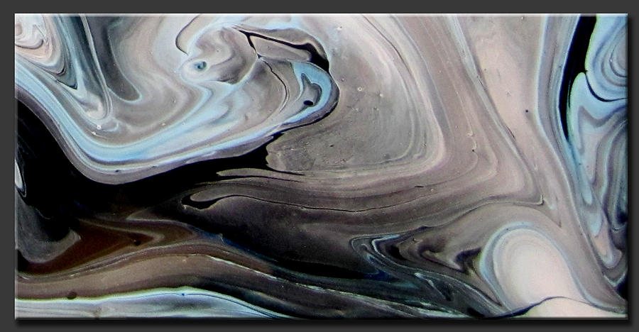 900x468 Blue Agate Painting By Dora Woodrum - Agate Painting