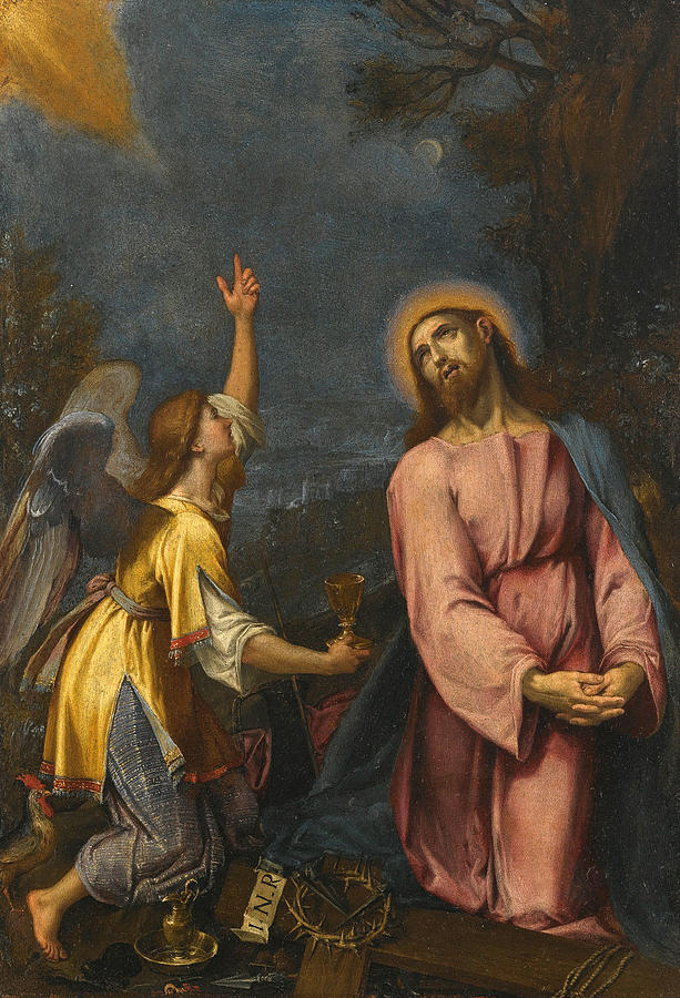 613x900 Agony In The Garden Painting By Jacopo Ligozzi - Agony In The Garden Painting