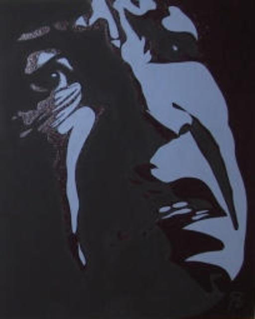 512x640 Asbjorn Lonvig Artwork Agony Original Painting Acrylic - Agony Painting