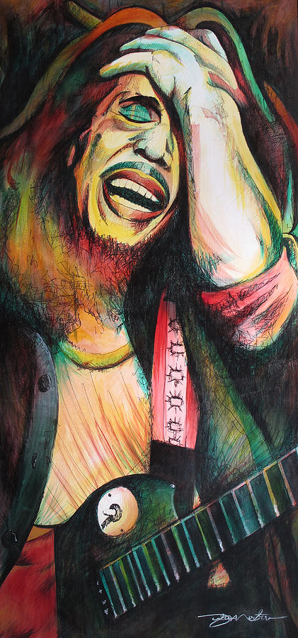 421x900 Bob Marley In Agony Painting By Joshua Morton - Agony Painting