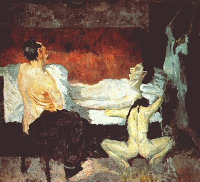 657x600 Great Scene Of Agony, 1906 - Agony Painting