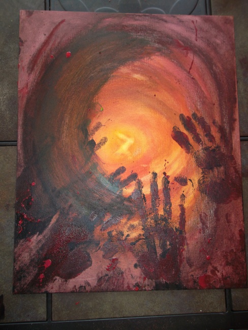 488x650 Agony Painting Foundmyself - Agony Painting