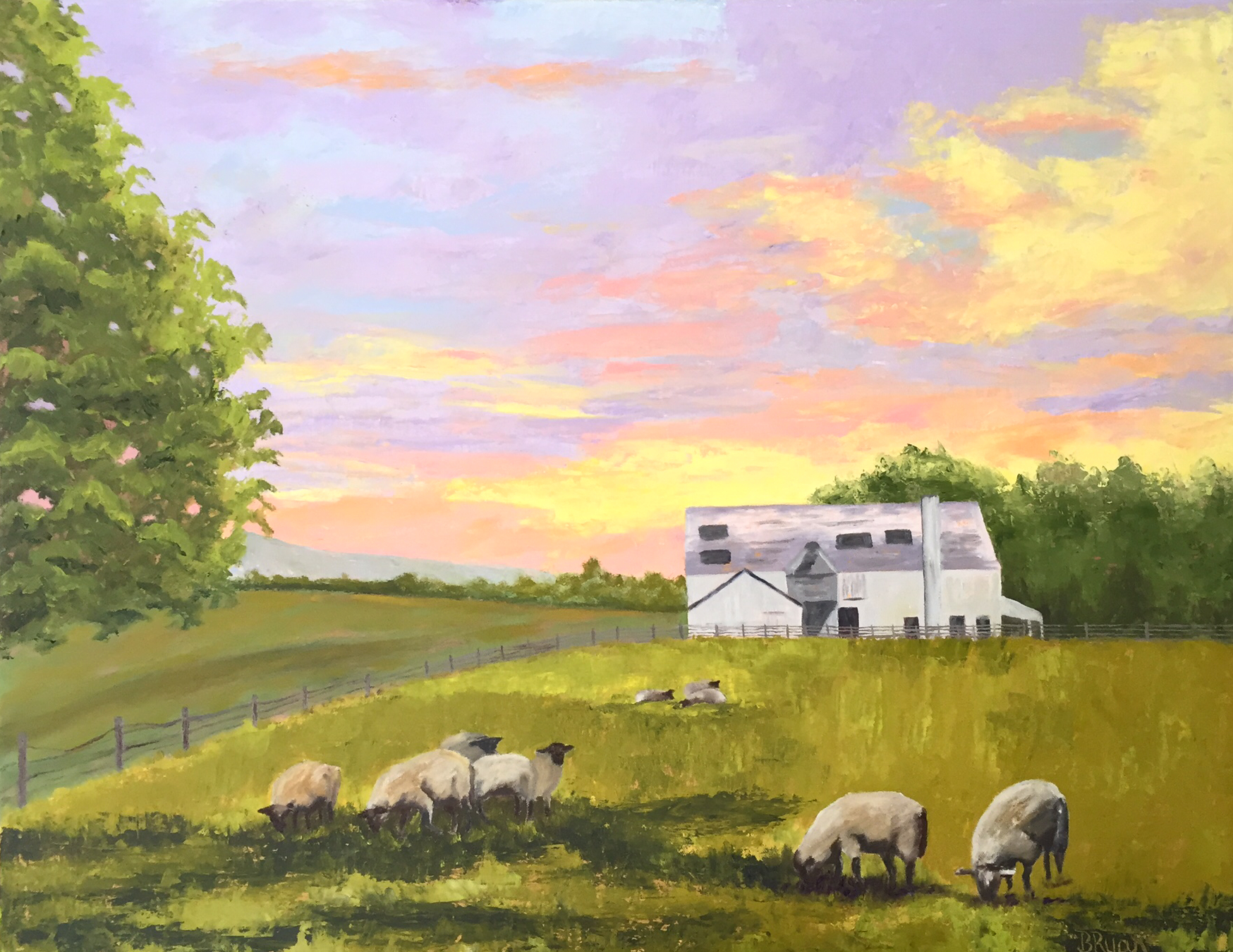 1748x1350 Good Evening, From The Painting Studio Of Barbara S. Ryan - Agriculture Painting
