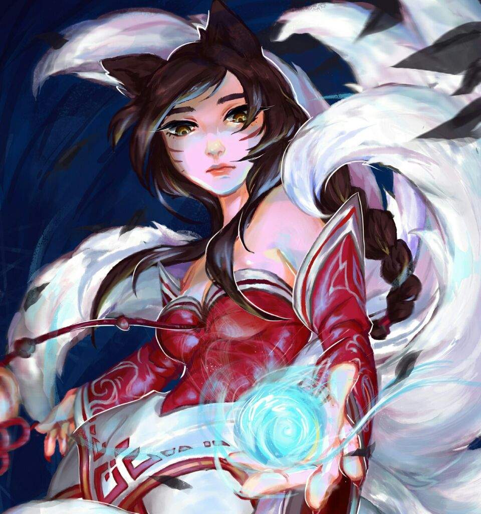960x1024 Ahri Painting League Of Legends Official Amino - Ahri Painting