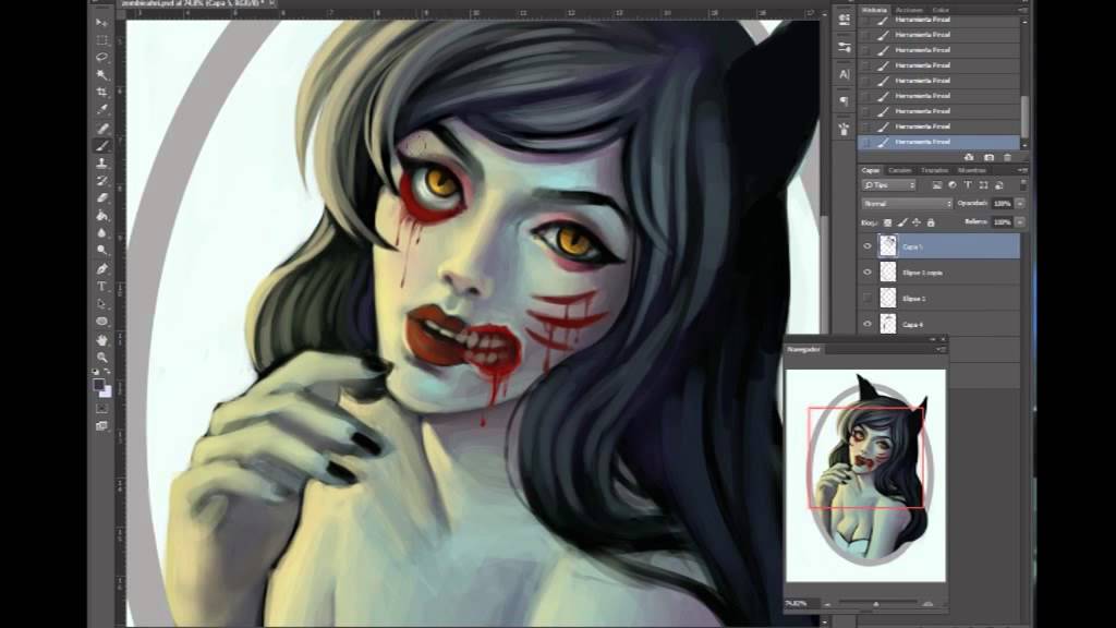 1024x576 Zombie Ahri - Ahri Painting