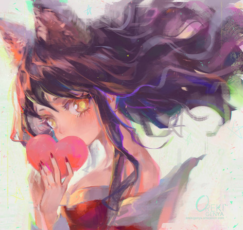500x473 Ahri Chibi Tumblr - Ahri Painting