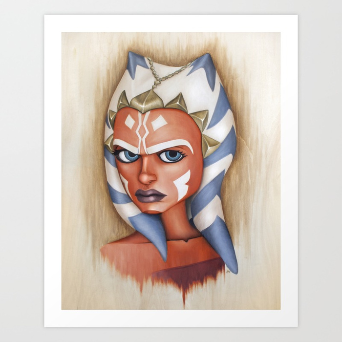 700x700 Ahsoka Tano Art Print By Heatherackley Society6 - Ahsoka Tano Painting
