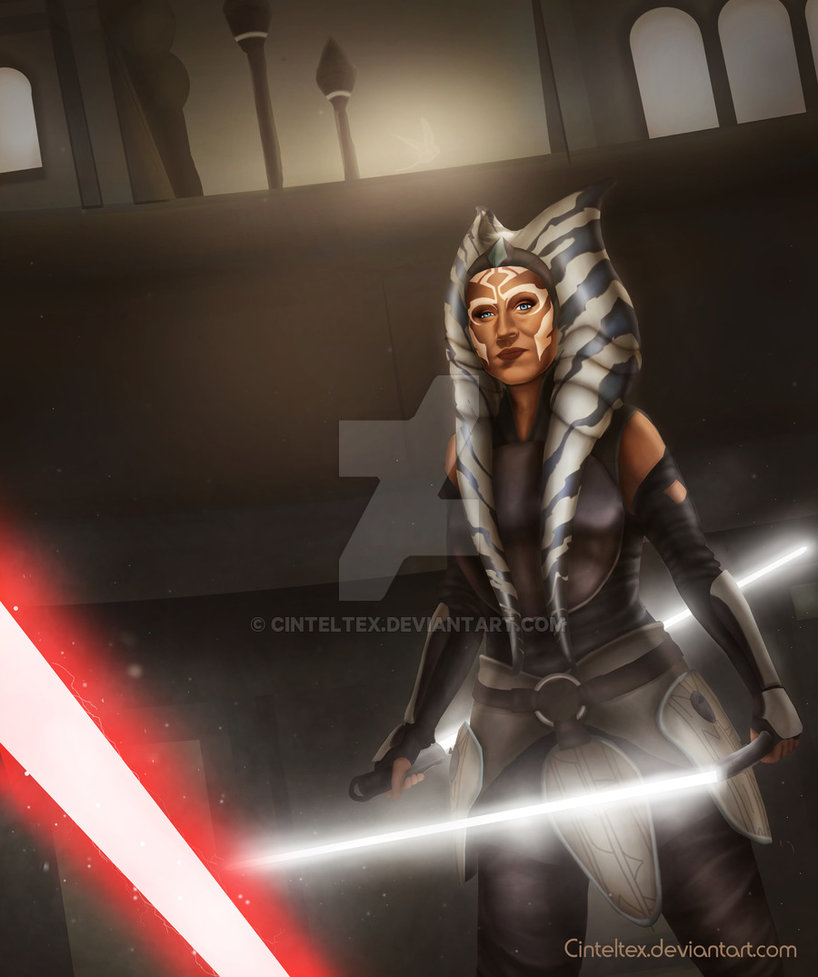 818x977 Ashley Eckstein As Ahsoka Tano With Speedpainting By Cinteltex - Ahsoka Tano Painting
