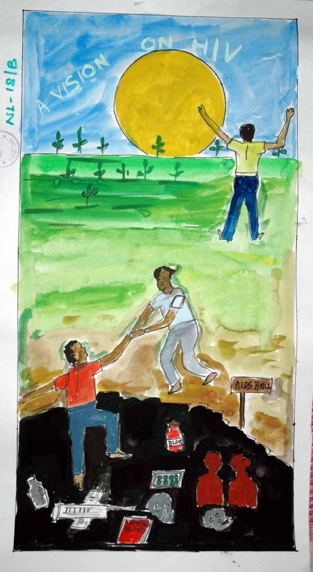 450x822 Painting Competition On Hivaids 19 20th August 2007 ~ Pictures - Aids Painting