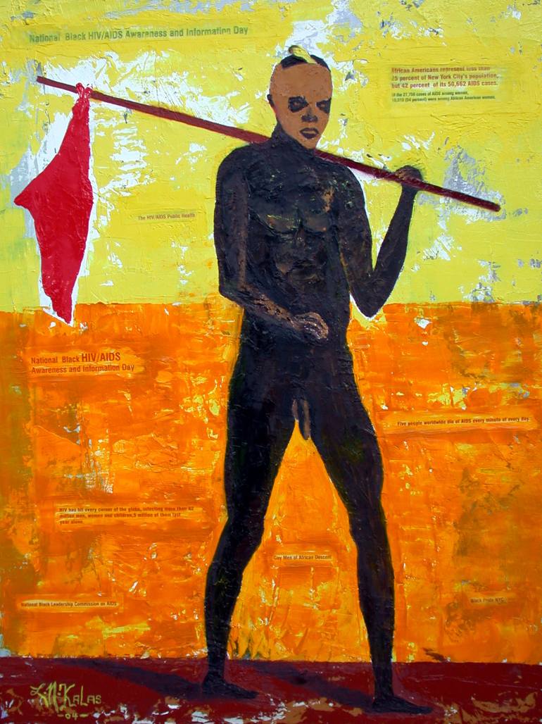 770x1028 Saatchi Art The New Face Of Aids Painting By Leon Nicholas Kalas - Aids Painting