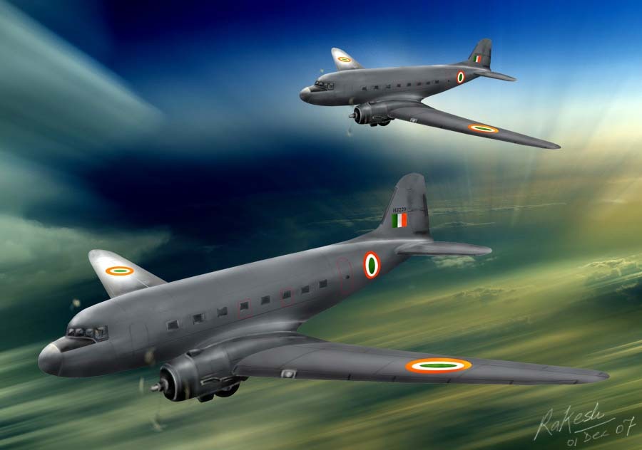 900x632 Painting Of Daks With Iaf - Air Force Painting