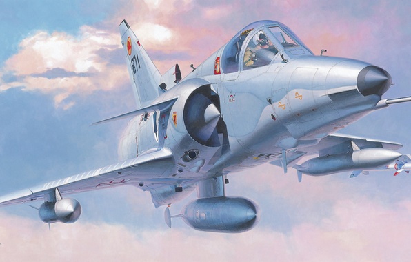 596x380 Wallpaper War, Art, Painting, Aviation, Fighter, Israeli Air Force - Air Force Painting
