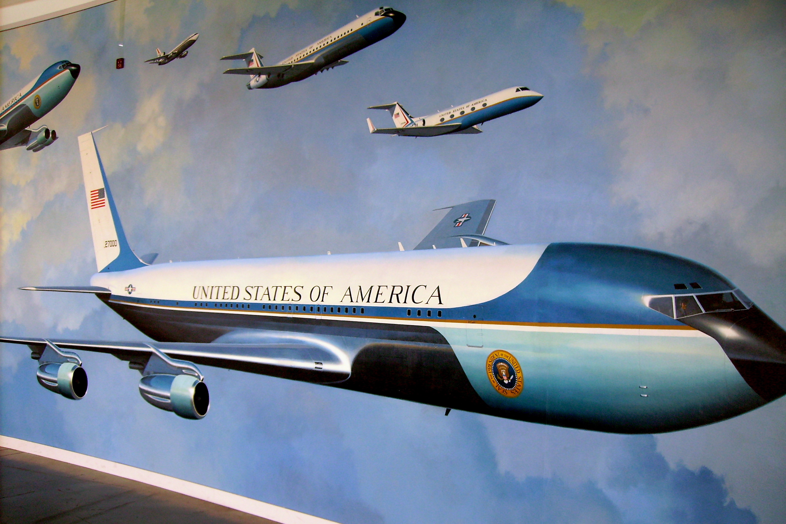 2618x1746 Air Force One Painting Pics4learning - Air Force Painting