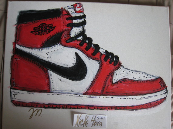 570x428 Air Jordan Paintings By Kicks4eva - Air Jordan Painting