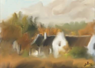 375x269 Original Landscape Airbrush Paintings On Iron For Sale Saatchi Art - Airbrush Painting Landscape