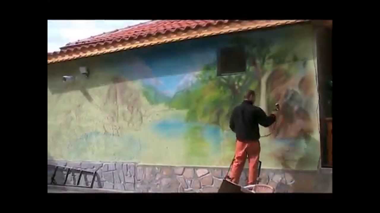 1280x720 Waterfall Landscape - Airbrush Painting Landscape