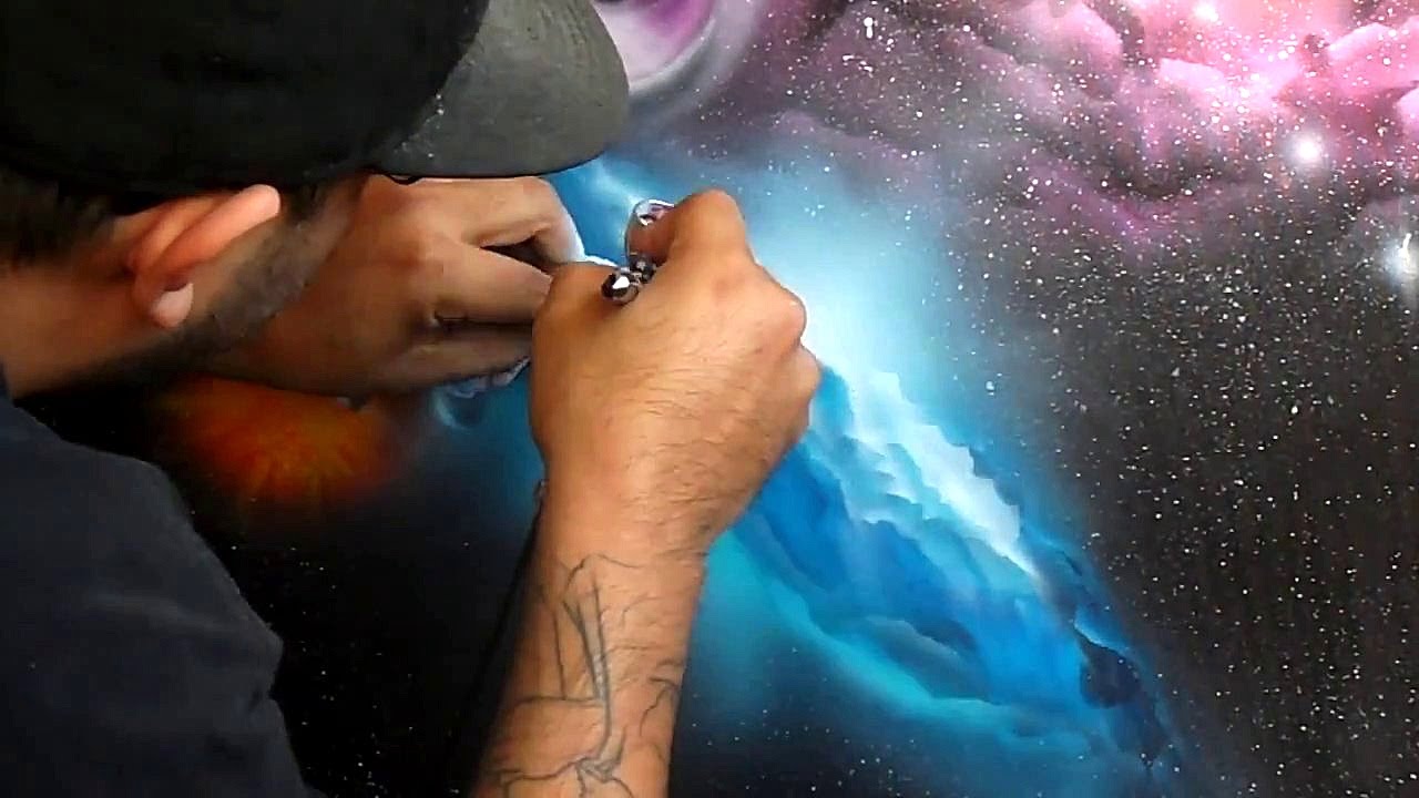 1280x720 Airbrush Speed Painting On Canvas, Iwata Eclipse Hp Cs - Airbrush Painting On Canvas