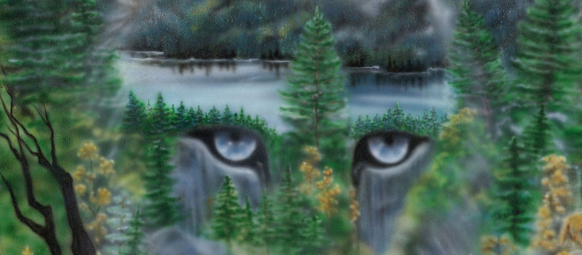 2000x878 Inspirational Art Clear Vision Airbrush - Airbrush Painting On Canvas