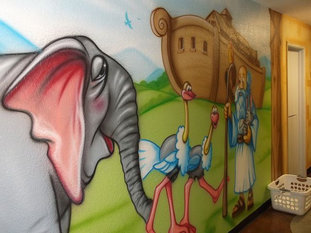 640x480 Retta Baptist Church - Airbrush Wall Painting