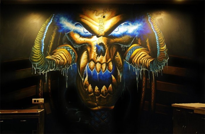 700x458 Wall Graffiti In Delhi, Wall Painting, Airbrush Painting, Kids - Airbrush Wall Painting