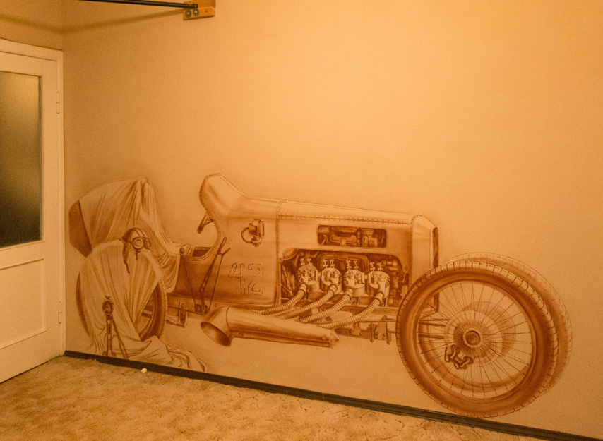 854x625 Wall Painting In A Private Apartment - Airbrush Wall Painting
