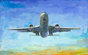 300x187 Airplane Paintings Fine Art America - Airplane Movie Painting