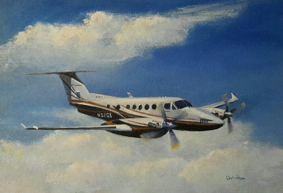 570x389 Custom Airplane Painting. Painting From Your Photo. Custom - Airplane Painting