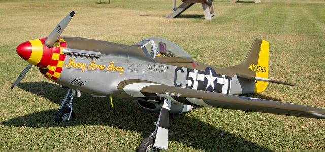 640x300 Painting A P 51 Mustang - Airplane Painting
