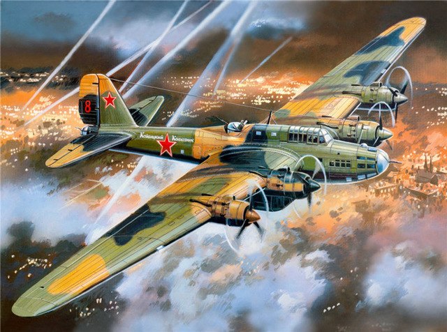 640x476 5d Diy Diamond Painting Aircraft Plane Cube Drill Cross Stitch - Airplane Painting