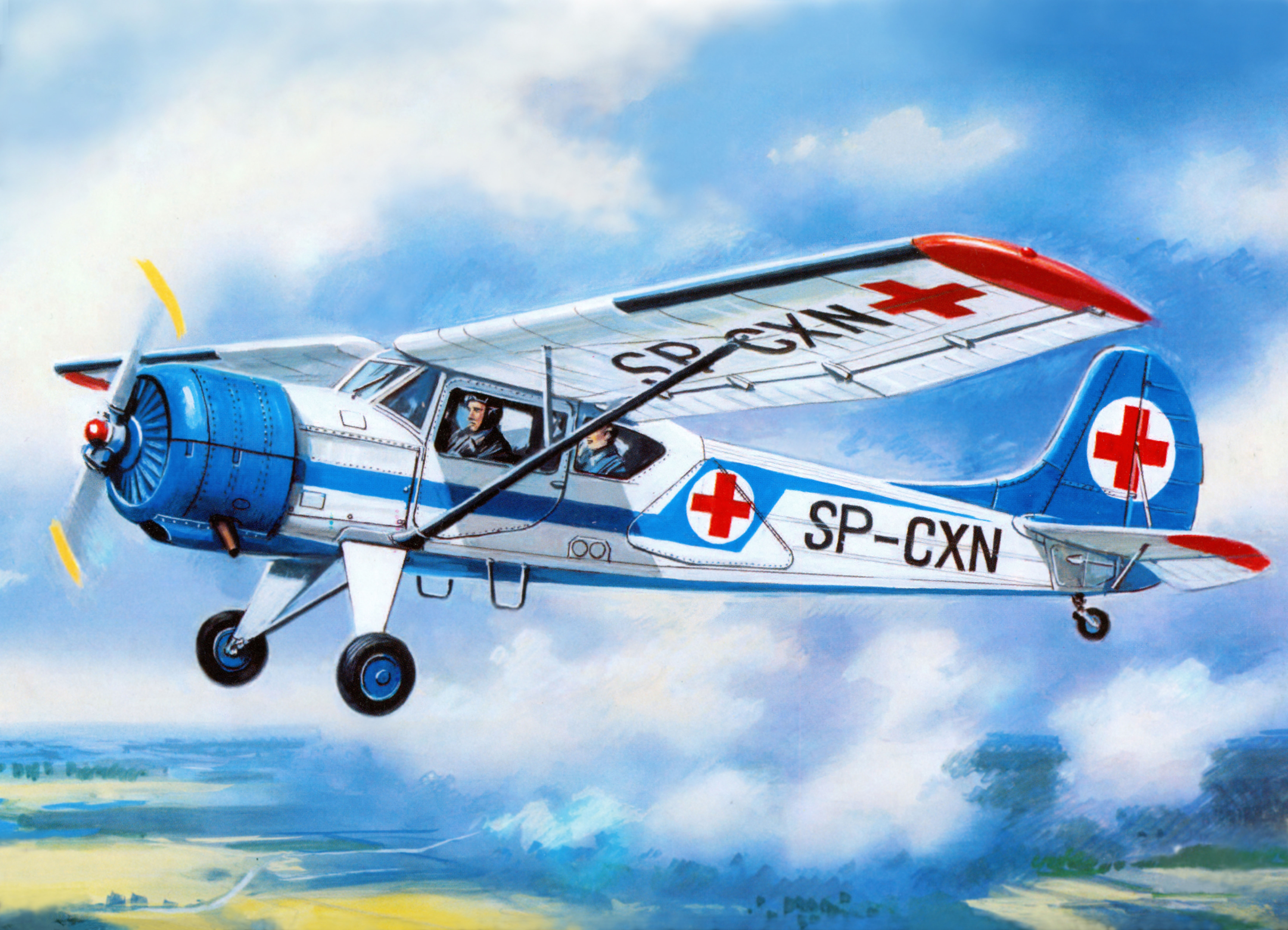 6992x5048 Pictures Airplane Yak 12a Flight Painting Art Aviation 6992x5048 - Airplane Painting