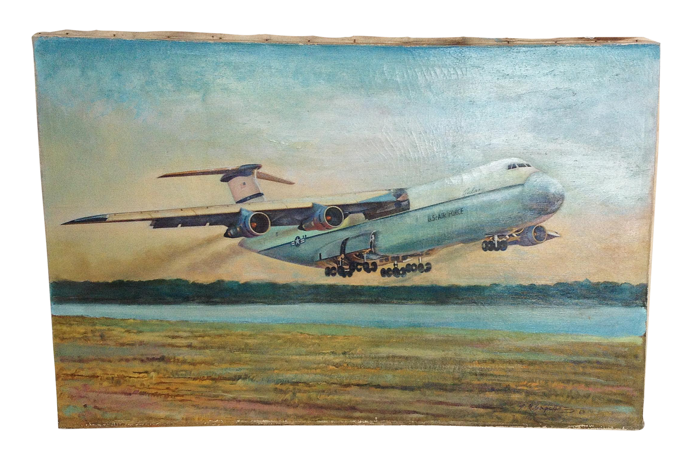 2298x1527 Airplane Painting, Oil On Canvas Canvases And Oil - Airplane Painting On Canvas