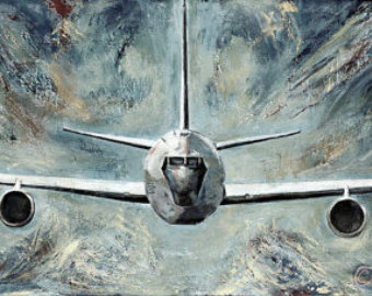 340x270 C 17 Aircraft Over Charleston Aviation Art Canvas Wrapped - Airplane Painting On Canvas