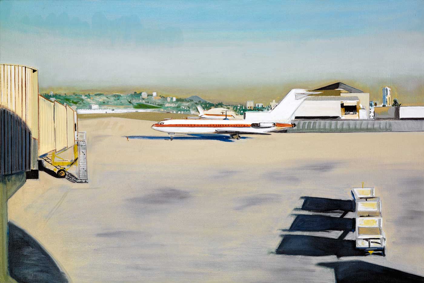 1400x935 Airport View Oil Painting Bill Mosley - Airport Painting