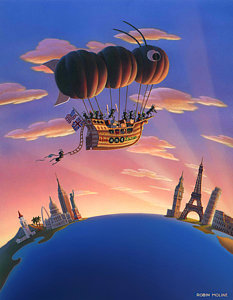 233x300 Ant Airship Painting By Robin Moline - Airship Painting