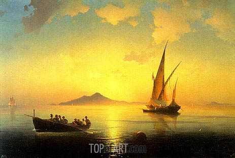 463x311 The Bay Of Naples Aivazovsky Painting Reproduction 33 Topofart - Aivazovsky Painting